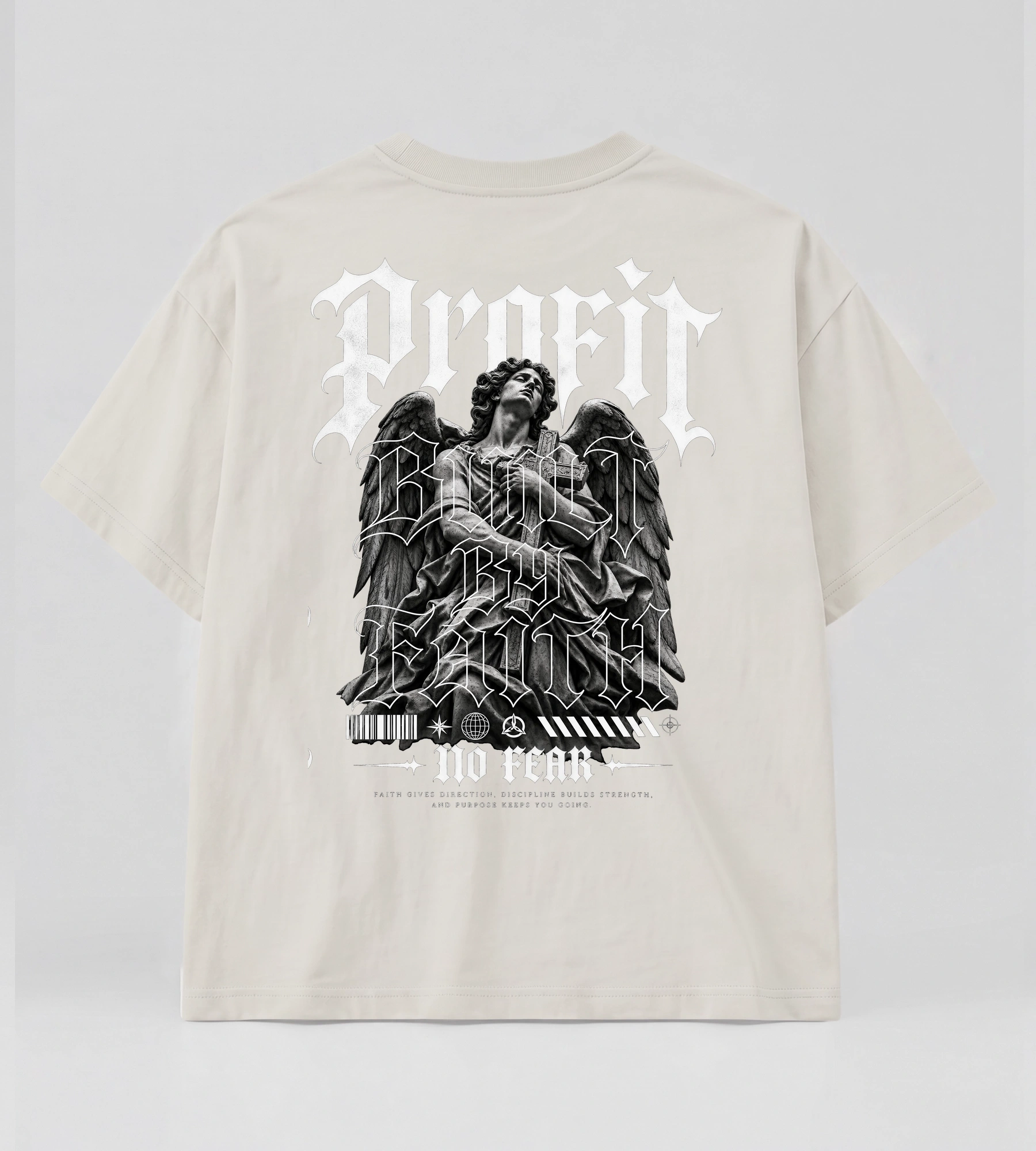 Camiseta Oversized Suedine Built By Faith